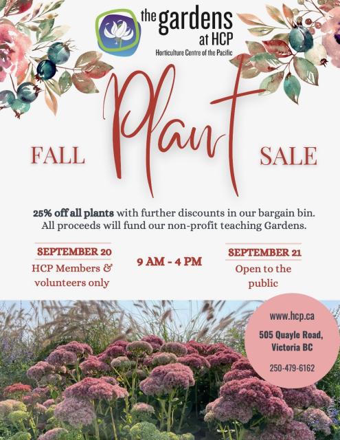 HCP 2024 Fall Plant Sale